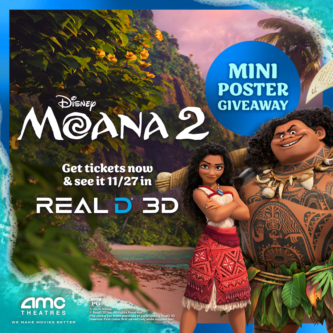 Moana 2 in RealD 3D+ Free Poster! icon